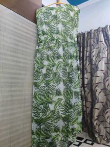 Tropical Leaf Print Dress