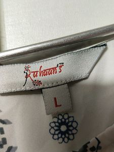 White short kurti, Breast size 34 to 36 waist size 32 to 34 hips 36 to 38