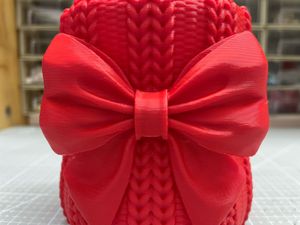 Red Knitted Vase