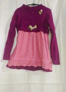 Girl's Knit Dress - Adorable & Warm!