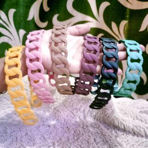 Chunky Chain Headbands - Set of 6