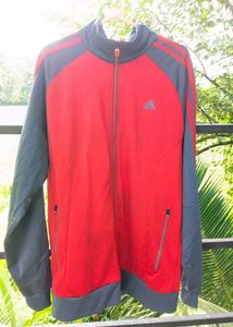 Adidas Red & Gray Track Jacket  clean condition