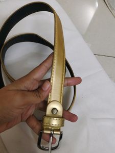 Golden Leather Belt