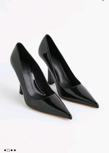 H&M Chic Black Patent Stiletto Heels
