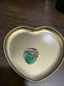 Vintage-Style Silver-Tone Faux Turquoise Ring