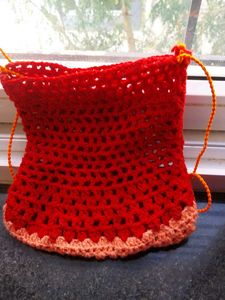 Handmade Red Crochet Bag