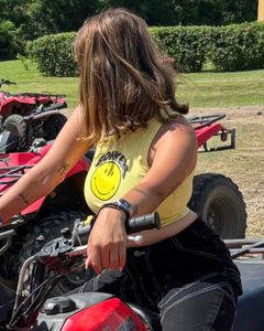 Cute Yellow Smiley Face Crop Top