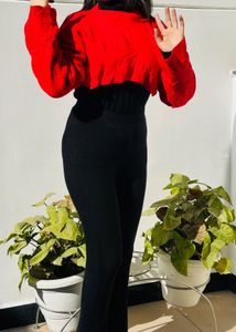 Red Crop top