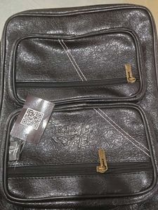 Classic Black Faux Leather Backpack