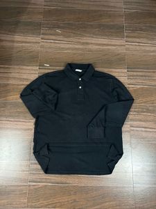 Classic Black Long Sleeve Polo Shirt