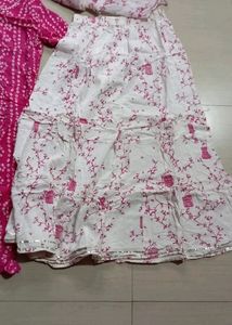 Pink Color Bandhani Dress