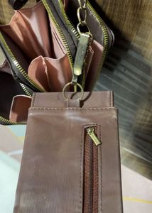 Chic Brown Crossbody Bag Set