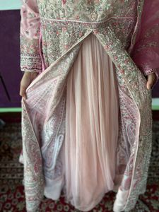 Pink embroided gown