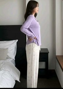 Warm Korean Lilac Sleep Shirt 💜