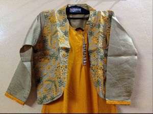 Mustard Yellow Kurti with leggie