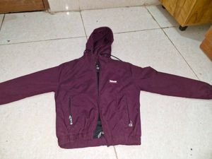 Maroon Hooded Jacket