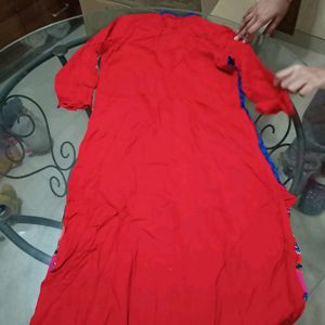 Women Blue Printed Kurta