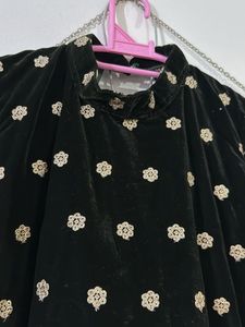 Elegant Green Velvet Kurta