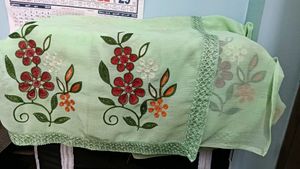 Embroidered Light Green Saree
