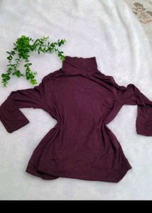 fitted helter neck top
