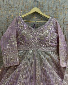 Stunning Lilac Embroidered Lehenga Choli