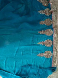embroidered Saree