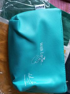 Pilgrim Teal Pouch with "With Love"