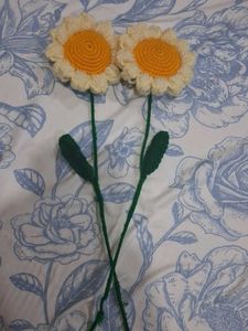 Handmade Crochet Sunflower Decorations