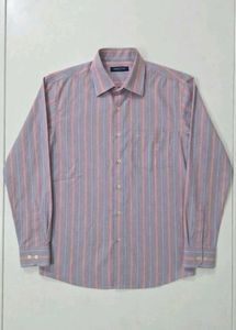 Men's Striped Button-Up Shirt
