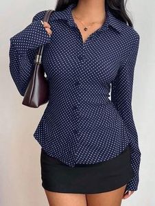 Polka Dot Fitted Shirt ྀིྀི
