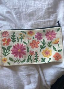 Floral Canvas Pouch