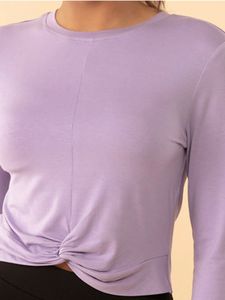 Lavender Twist Front Long Sleeve Top