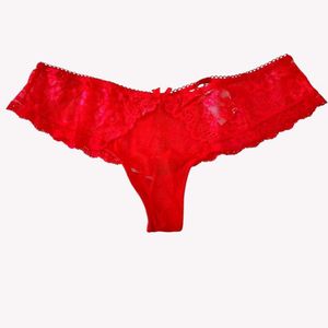 Lace Trim Thong Panty