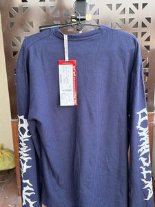 Dark Blue Boxy Waffle Tee🐦‍🔥