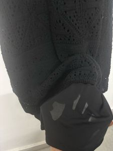 ZARA Chic Black Crochet Mini Dress