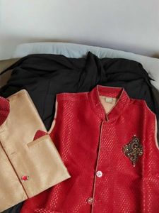 Premium Boys Ethnic kurta Dothi jacket Set(3pc)