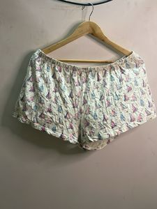 Cute Sailboat Print Pajama Shorts