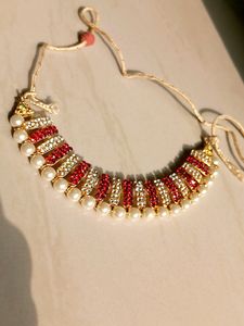 Pink AD Stones Embedded Necklace Set
