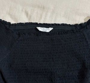 off shoulder Black smoked top