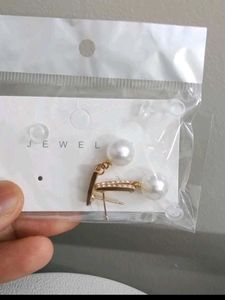 Elegant Pearl &amp; Crystal Drop Earrings