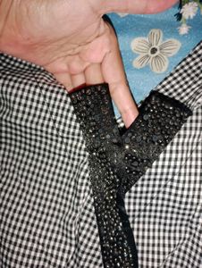 Checkered Peplum Top
