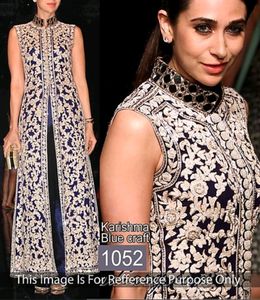 Heavy Designer Front Slit Party Wear Dress