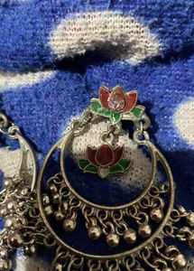 Lotus Jhumka Earrings