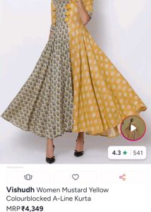 Vishudh Colorblocked A-Line Kurta