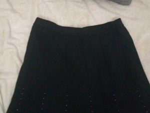 Sparkly Black A-Line Skirt