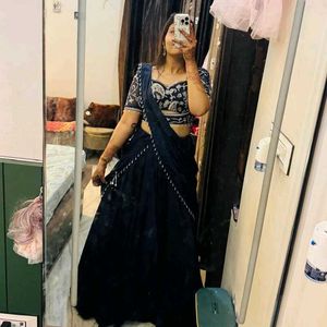 Stunning Navy Blue Lehenga Choli Set
