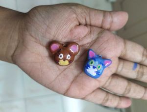 Tom and Jerry Charms Keychain Set