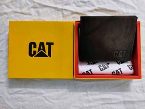 CAT LEATHER WALLET ( BROWN )