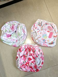 Cute Reusable Baby Swim Diapers (Set of 3)