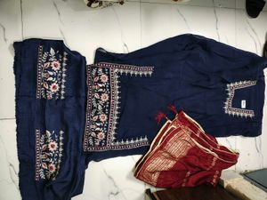 Elegant Navy Blue Kurta Set with Dupatta